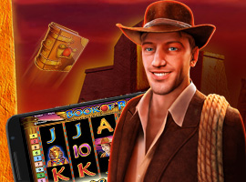 Spielen Sie den Spielautomaten in der Book of Ra App!